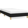 Image de vidaXL Cadre de lit sans matelas noir 90x200 cm Tissu