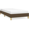 Image de vidaXL Cadre de lit sans matelas brun foncé 90x200 cm Tissu