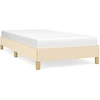 Image de vidaXL Cadre de lit sans matelas Crème 90x200 cm Tissu