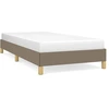 Image de vidaXL Cadre de lit sans matelas Taupe 100x200 cm Tissu
