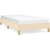 Image de vidaXL Cadre de lit sans matelas Crème 100x200 cm Tissu