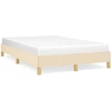 Image de vidaXL Cadre de lit sans matelas Crème 120x200 cm Tissu