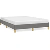 Image de vidaXL Cadre de lit sans matelas gris foncé 140x190 cm Tissu