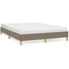 Image de vidaXL Cadre de lit sans matelas Taupe 140x190 cm Tissu