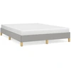Image de vidaXL Cadre de lit sans matelas gris clair 140x200 cm Tissu