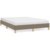 Image de vidaXL Cadre de lit sans matelas Taupe 140x200 cm Tissu