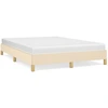 Image de vidaXL Cadre de lit sans matelas Crème 140x200 cm Tissu
