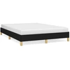 Image de vidaXL Cadre de lit sans matelas noir 160x200 cm Tissu