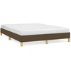 Image de vidaXL Cadre de lit sans matelas brun foncé 160x200 cm Tissu