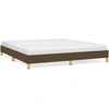 Image de vidaXL Cadre de lit sans matelas brun foncé 180x200 cm Tissu