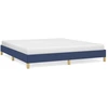 Image de vidaXL Cadre de lit sans matelas bleu 180x200 cm Tissu