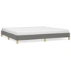 Image de vidaXL Cadre de lit sans matelas gris foncé 200x200 cm Tissu