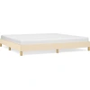 Image de vidaXL Cadre de lit sans matelas Crème 200x200 cm Tissu