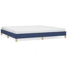 Image de vidaXL Cadre de lit sans matelas bleu 200x200 cm Tissu