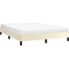 Image de vidaXL Sommier Crème 140x190 cm Similicuir
