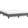 Image de vidaXL Cadre de lit Gris 140x190 cm Similicuir