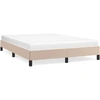 Image de vidaXL Cadre de lit cappuccino brun 140x190 cm simili-cuir