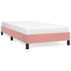 Image de vidaXL Sommier rose 90x190 cm velours