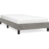 Image de vidaXL Cadre de lit sans matelas gris clair 90x200 cm velours