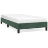 Image de vidaXL Cadre de lit sans matelas vert foncé 100x200 cm velours