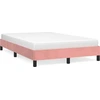 Image de vidaXL Sommier rose 120x200 cm velours