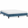 Image de vidaXL Cadre de lit sans matelas bleu foncé 140x190 cm velours