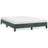 Image de vidaXL Cadre de lit sans matelas vert foncé 140x200 cm velours