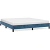Image de vidaXL Cadre de lit sans matelas bleu foncé 160x200 cm velours