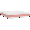 Image de vidaXL Sommier rose 160x200 cm velours