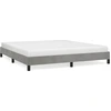 Image de vidaXL Cadre de lit sans matelas gris clair 180x200 cm velours