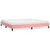Image de vidaXL Sommier rose 200x200 cm velours