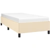Image de vidaXL Cadre de lit sans matelas Crème 90x190 cm Tissu
