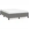 Image de vidaXL Cadre de lit sans matelas gris foncé 140x190 cm Tissu