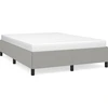 Image de vidaXL Cadre de lit sans matelas gris clair 140x200 cm Tissu