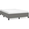 Image de vidaXL Cadre de lit sans matelas gris foncé 140x200 cm Tissu
