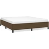 Image de vidaXL Cadre de lit sans matelas brun foncé 160x200 cm Tissu