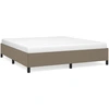 Image de vidaXL Cadre de lit sans matelas Taupe 160x200 cm Tissu