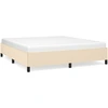 Image de vidaXL Cadre de lit sans matelas Crème 160x200 cm Tissu