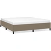 Image de vidaXL Cadre de lit sans matelas Taupe 180x200 cm Tissu
