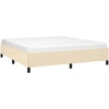 Image de vidaXL Cadre de lit sans matelas Crème 180x200 cm Tissu