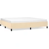 Image de vidaXL Cadre de lit sans matelas Crème 200x200 cm Tissu