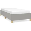 Image de vidaXL Cadre de lit sans matelas gris clair 100x200 cm Tissu