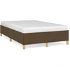 Image de vidaXL Cadre de lit sans matelas brun foncé 120x200 cm Tissu