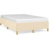 Image de vidaXL Cadre de lit sans matelas Crème 120x200 cm Tissu