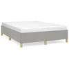 Image de vidaXL Cadre de lit sans matelas gris clair 140x190 cm Tissu
