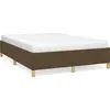 Image de vidaXL Cadre de lit sans matelas brun foncé 140x190 cm Tissu