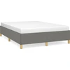 Image de vidaXL Cadre de lit sans matelas gris foncé 140x200 cm Tissu