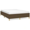 Image de vidaXL Cadre de lit sans matelas brun foncé 140x200 cm Tissu