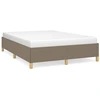 Image de vidaXL Cadre de lit sans matelas Taupe 140x200 cm Tissu
