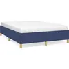 Image de vidaXL Cadre de lit sans matelas bleu 140x200 cm Tissu